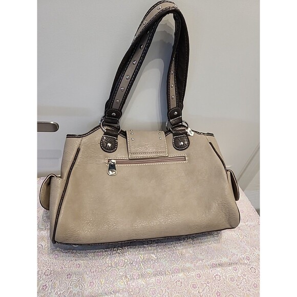 P&G Collection Western Purse - Taupe w/Rhinestones - Pockets -NWT - Picture 7 of 11